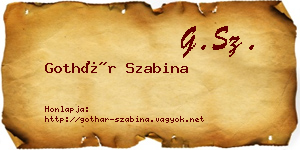 Gothár Szabina névjegykártya