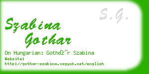 szabina gothar business card